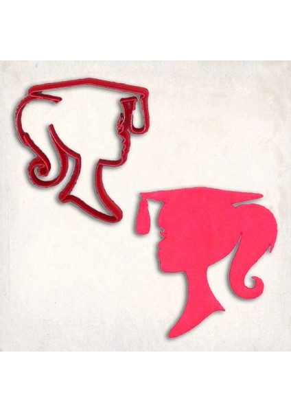 Barbie Mezuniyet Kurabiye Kalıbı Şekillendirici Kopat