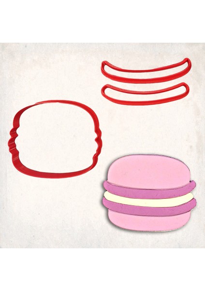 Macaron Detay Kurabiye Kalıp Seti 3’lü