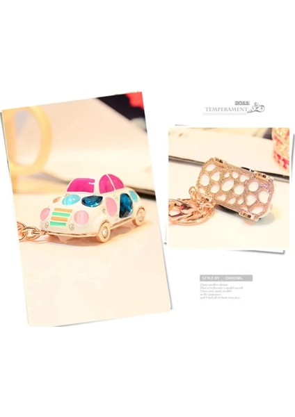 Metal Retro Motosiklet Anahtarlık Renkli Rhinestone 1 Adet modelleri