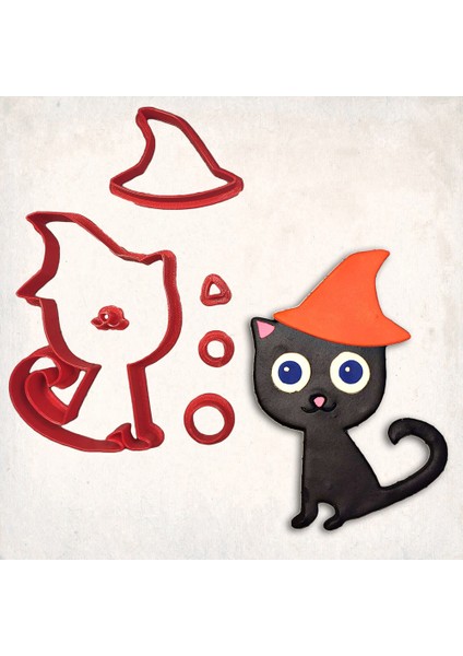 Kedi Detay Kurabiye Kalıp Seti 6’lı