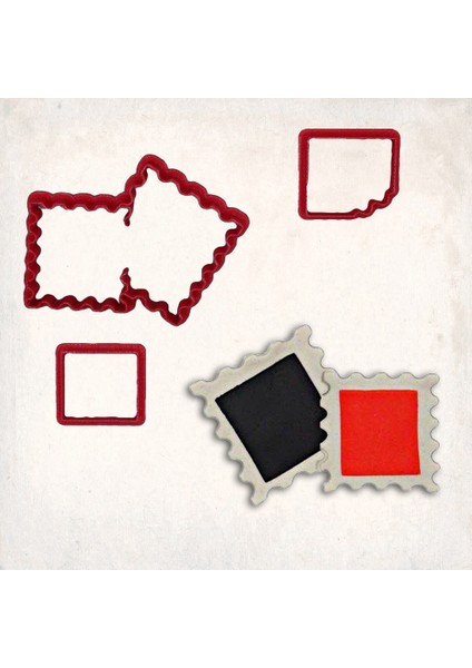 Posta Pulu Detay Kurabiye Kalıp Seti 3’lü