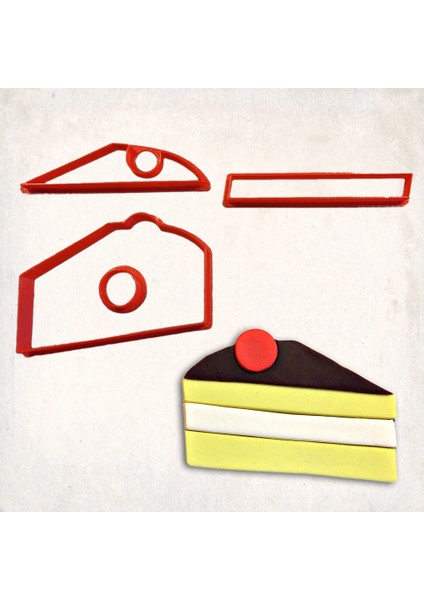 Pasta Dilimi-1 Detay Kurabiye Kalıp Seti 4’lü