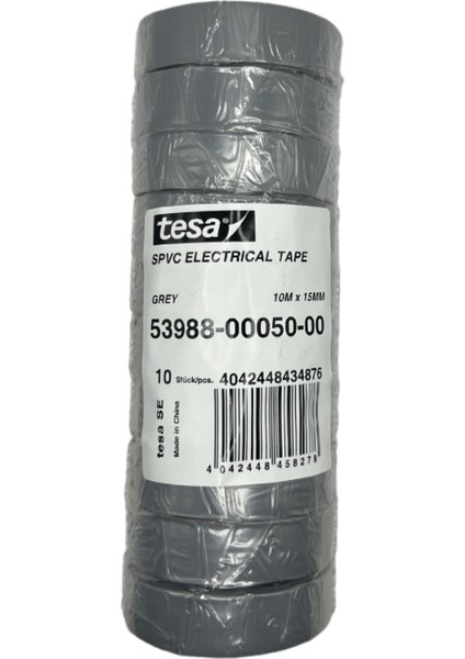 53988 Gri Pvc Elektrik Bandı-10'lu Avantaj Paketi