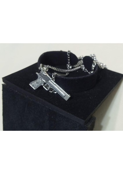 Desert Eagle Figürlü Erkek Çelik Kolye