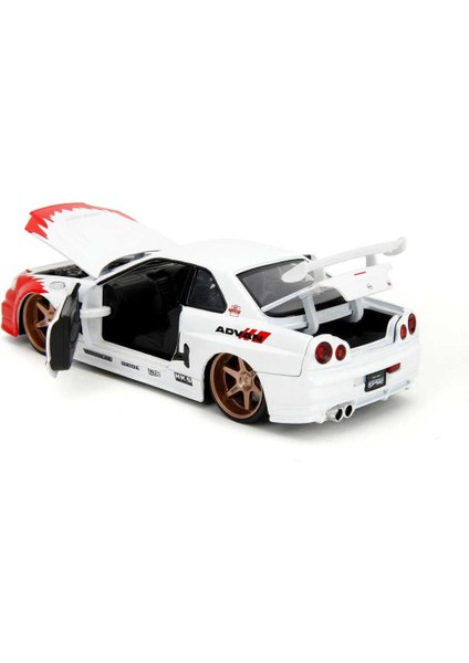 1/24 Street Fighter Nissan Skyline Gtr R34 Ryu Figürü ile Birlikte modelleri