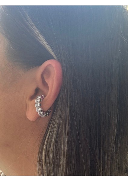 Özel Seri Renkli Taşlı Earcuff (Kıkırdak Küpesi)