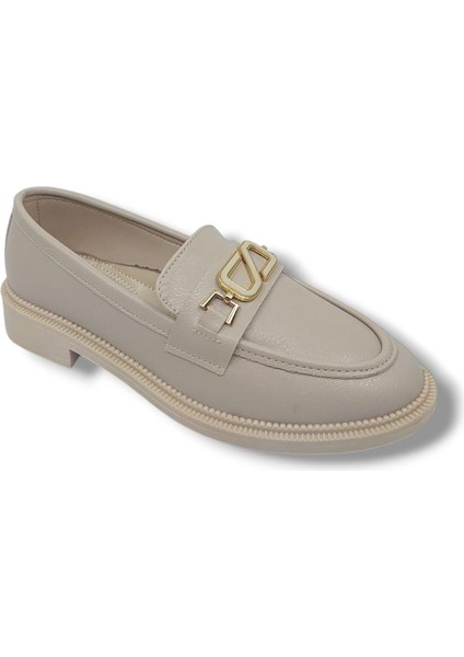 307 Kadın Krem Tokalı Loafer Ayakkabı fırsatları
