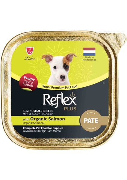 Pate Organik Somonlu Mini ve Küçük Irklar Için Yavru Köpek Konservesi 85GR - 6 Adet