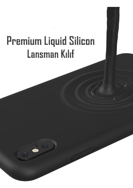 iphone x ve Xs Uyumlu Kadife Iç Yüzeyli Yumuşak Silikon Yüksek Kalite Lansman Kılıf-Kırmızı
