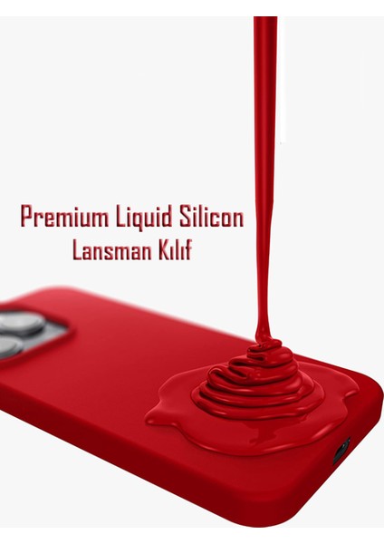 Apple iPhone 16 Plus Uyumlu Kadife Iç Yüzeyli Yumuşak Silikon Yüksek Kalite Lansman Kılıf-Kırmızı