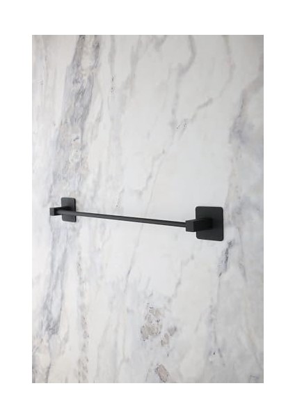Menashop Metal Uzun Kağıt ve Kumaş Havluluk, Banyo , Mutfak Havluluk, Paslanmaz Yapışkanlı Askı, Havlu Standı, Banyo, Mutfak Askısı, Havlu Tutucu, 40 cm