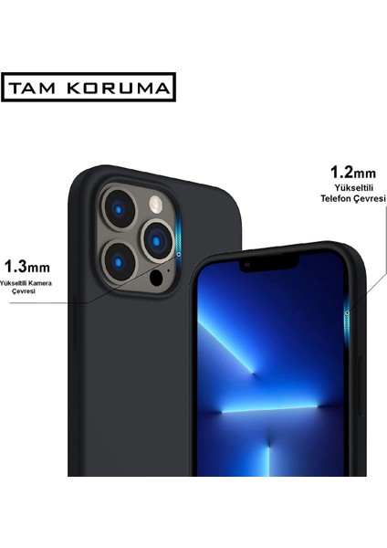Apple iPhone 15 Pro Max Uyumlu Kadife Iç Yüzeyli Yumuşak Silikon Yüksek Kalite Lansman Kılıf-Fıstık Yeşili
