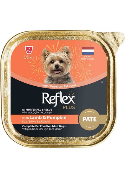 Pate Kuzu Etli Balkabaklı Mini ve Küçük Irk Yetişkin Köpek Konservesi 85GR - 48 Adet