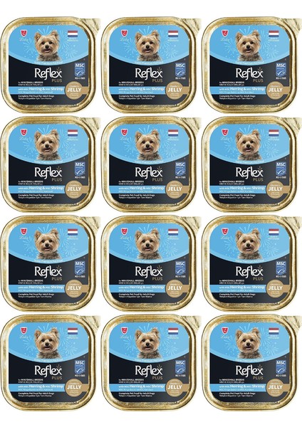 Jöle İçinde Et Parçacıklı Ringa ve Karidesli Küçük Irk Yetişkin Köpek Konservesi 85gr - 12 adet
