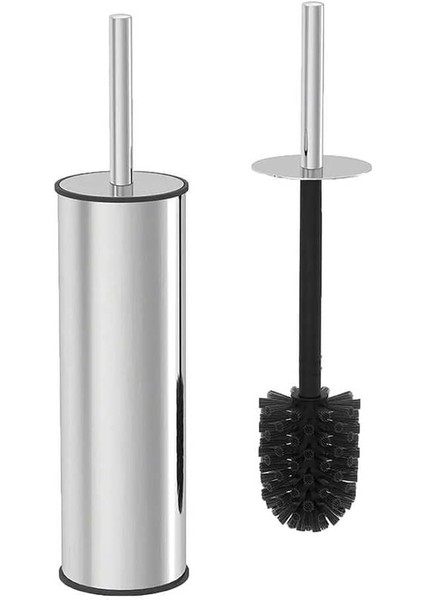 Menashop Home Metal Wc Fırçası, Krom Tuvalet Temizleme Fırçası, Paslanmaz Çelik Saplı, Dayanıklı ve Hijyenik Banyo Aksesuarı