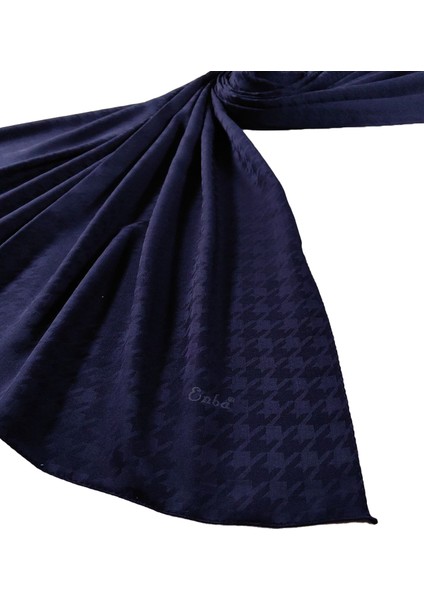 Enba Viskon Jakarlı Kaz Ayağı Desenli Şal 75X190 cm