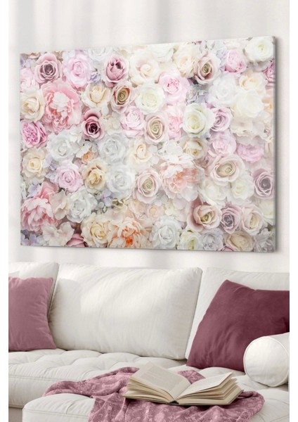 Gül Desenli |çiçek Temalı Cam Tablo | 50 x 70 cm