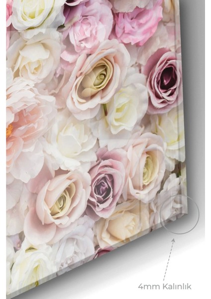 Gül Desenli |çiçek Temalı Cam Tablo | 50 x 70 cm modelleri