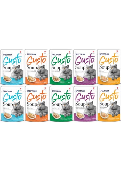 Gusto Karışık Kedi Çorbası 50 gr - 10 Adet