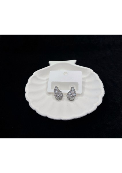 Gümüş Kaplama Zirkon Taşlı Damla Küpe fırsatları