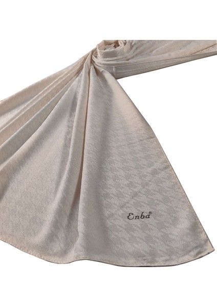 Enba Viskon Jakarlı Kaz Ayağı Desenli Şal 75X190 cm