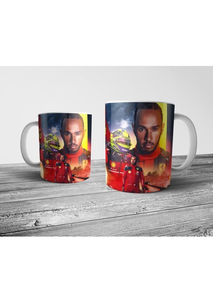 Lewis Hamilton F1 Formula 1 Ferrari Kupa Bardak Model 1