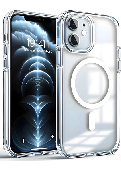 iPhone 11 Kılıf Magsafe Wireless Şarj Özellikli Şeffaf Kılıf