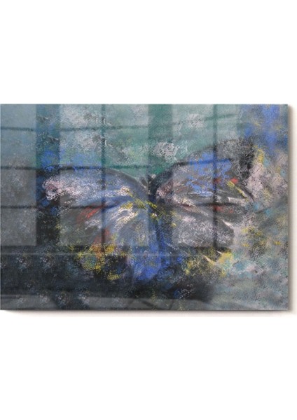 Renkli Kelebek Çizimi |hayvan Temalı Cam Tablo | 50 x 70 cm fırsatları