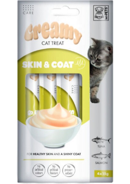 Skın & Coat ( Parlak Tüyler ) Fonksiyonel Creamy Kedi Ödülü 4x15gr