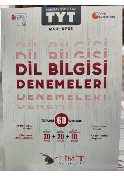 Limit Tyt Dil Bilgisi 60 Lı Denemeleri 2024