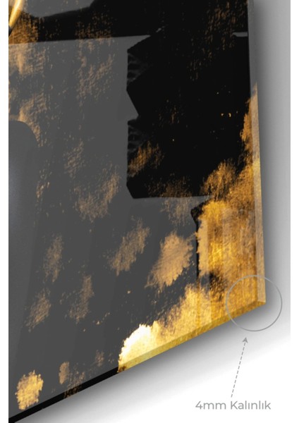 Gold Detaylı Siyahi Kadın | Etnik Temalı Cam Tablo | 50 x 70 cm modelleri