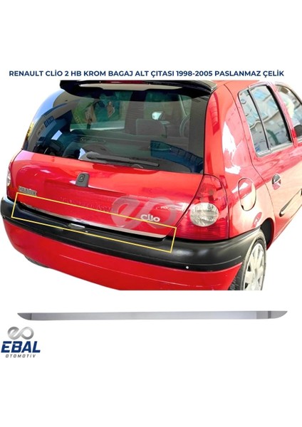 Renault Clio 2 Hb Krom Alt Bagaj Çıtası 1998-2005 P.çelik