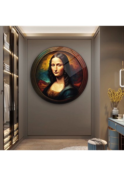 Monalisa Sanatsal Yuvarlak Cam Tablo fiyatları