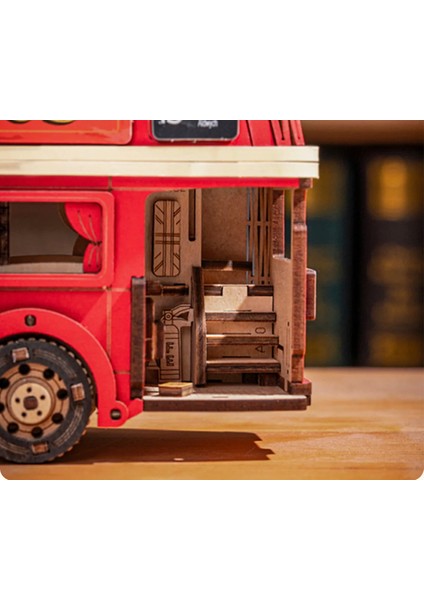 Minyatür London Bus | Ahşap Landon Bus| 3D Puzzle