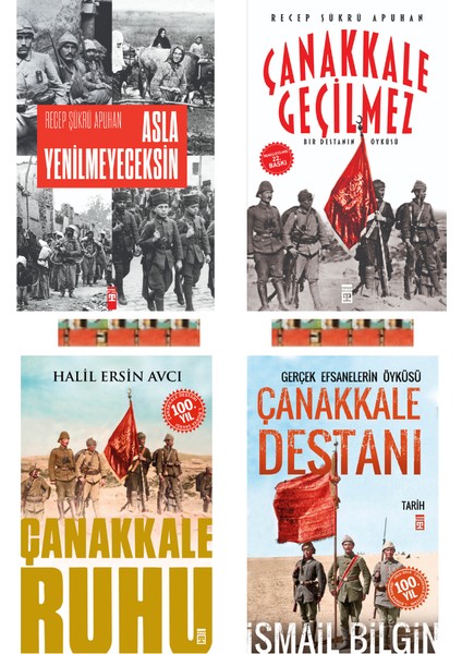 Çanakkale Tufanı, Çanakkale Destanı, Çanakkale Geçilmez, Asla Yenilmeyeceksin (4kitap)