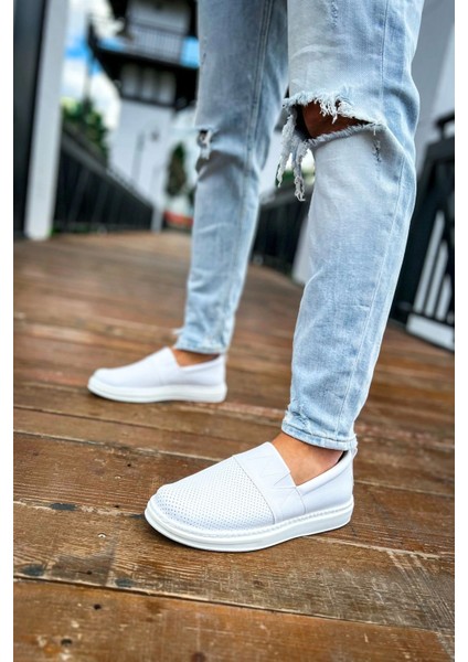 SHO091 Bağcıksız Slip-On Rbt Brecon Erkek Ayakkabı Beyaz fiyatları