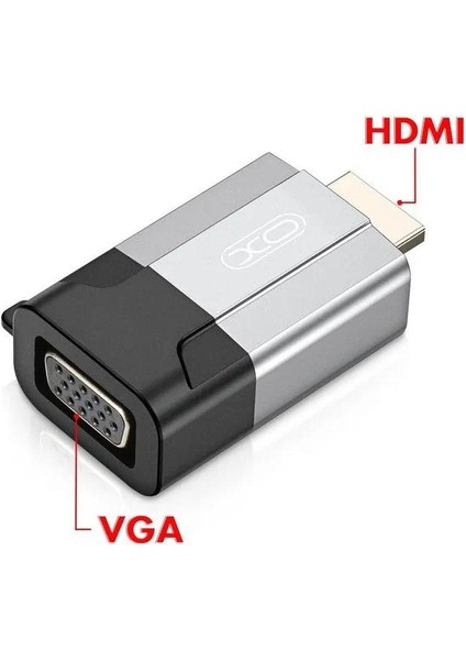 HDMI To VGA Dönüştürücü Adaptör - 1080P Hd Görüntü Kalitesi