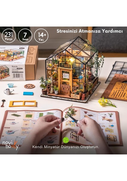 Minyatür Kış Bahçesi | Ahşap Kış Bahçesi Maketi | 3D Puzzle