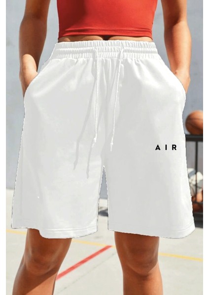 Kadın Rahat Kalıp Beli Lastikli Cepli Basklı Şort SPR25SRK52 fiyatları