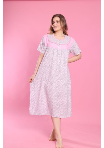 Mevsimlik Pamuklu Bol Kesim Geniş Kalıp Oversize Kısa Kollu Anne Gecelik fiyatları