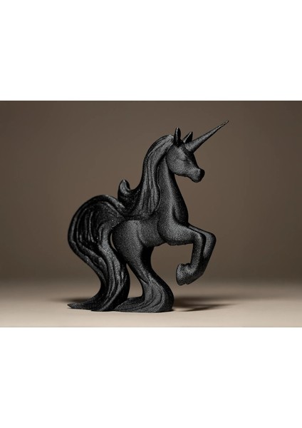 Modern Unicorn Biblo, 15 cm Siyah Dekoratif Tek Boynuzlu At Pinterest Obje Hediyelik