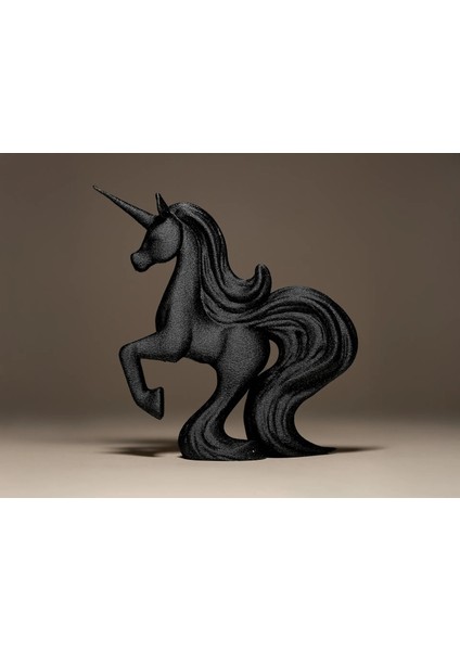 Modern Unicorn Biblo, 15 cm Siyah Dekoratif Tek Boynuzlu At Pinterest Obje Hediyelik