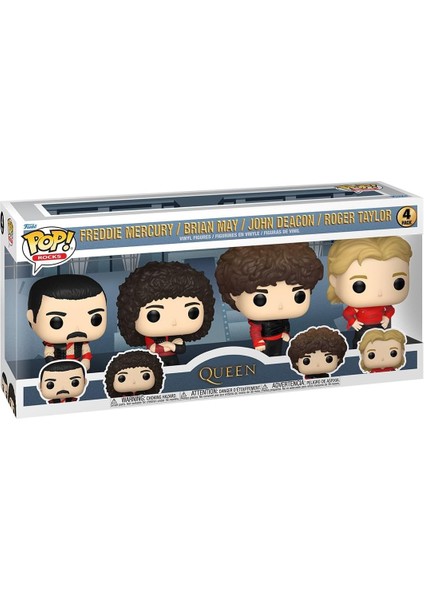 Pop 4-Pack Rocks Queen - Freddy Mercury, Brian May, John Deacon, Roger Taylor