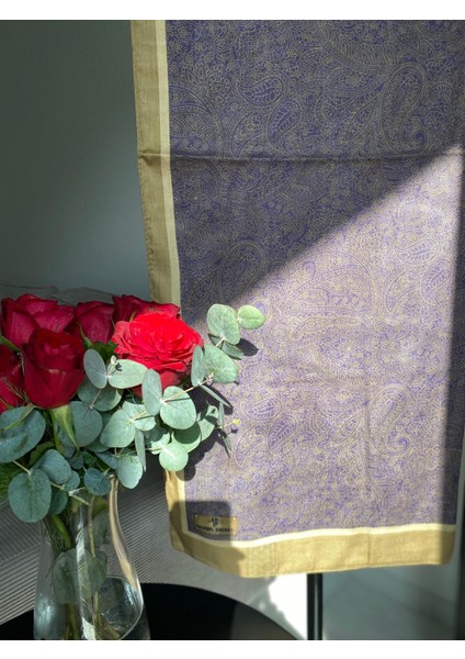 Etnik Desen Yağ Yeşili Şal