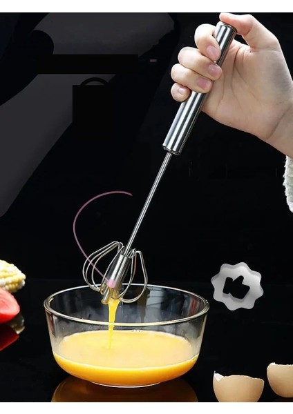 Dönerli Çırpıcı 304 Paslanmaz Çelik Yumurta Çırpıcı 721524