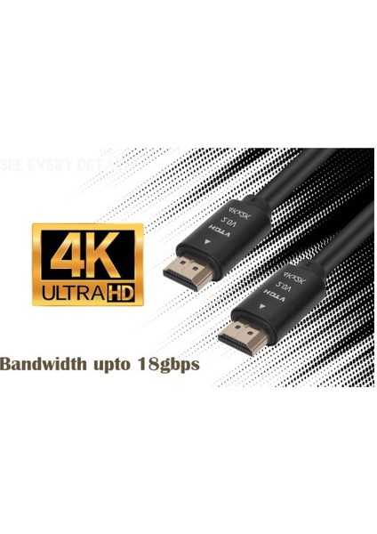 1.5 Metre HDMI 2.0 Kablo 4K@60Hz , 2K@144Hz Ethernet 18GBS Arc Hdtv 4K HDMI Kablosu