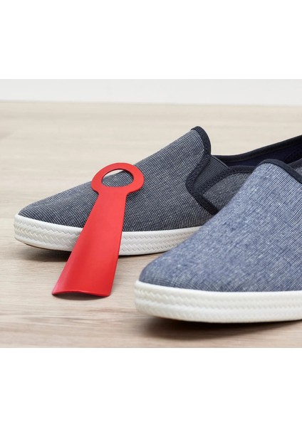 Çelik Ayakkabı Çekeceği Uzunluk 18 cm İkea Parlak Ayakkabı Çekeceği Metal Çekecek Kırmızı