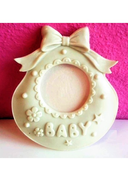 Baby Önlük Çerçeve Çiçek Yıldız Silikon Kalıp K-164
