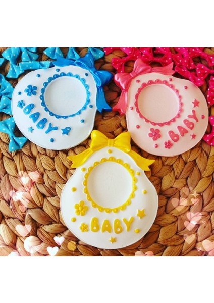 Baby Önlük Çerçeve Çiçek Yıldız Silikon Kalıp K-164 fırsatları