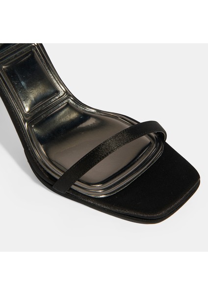 Aurelius Siyah Kadın Toka Detaylı Slingback Topuklu Abiye Ayakkabı